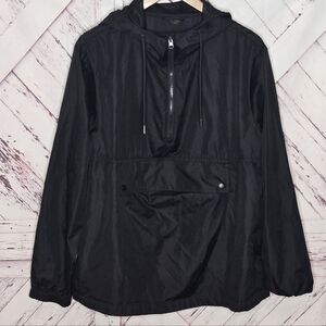 Xersion Black Pullover Hooded Windbreaker